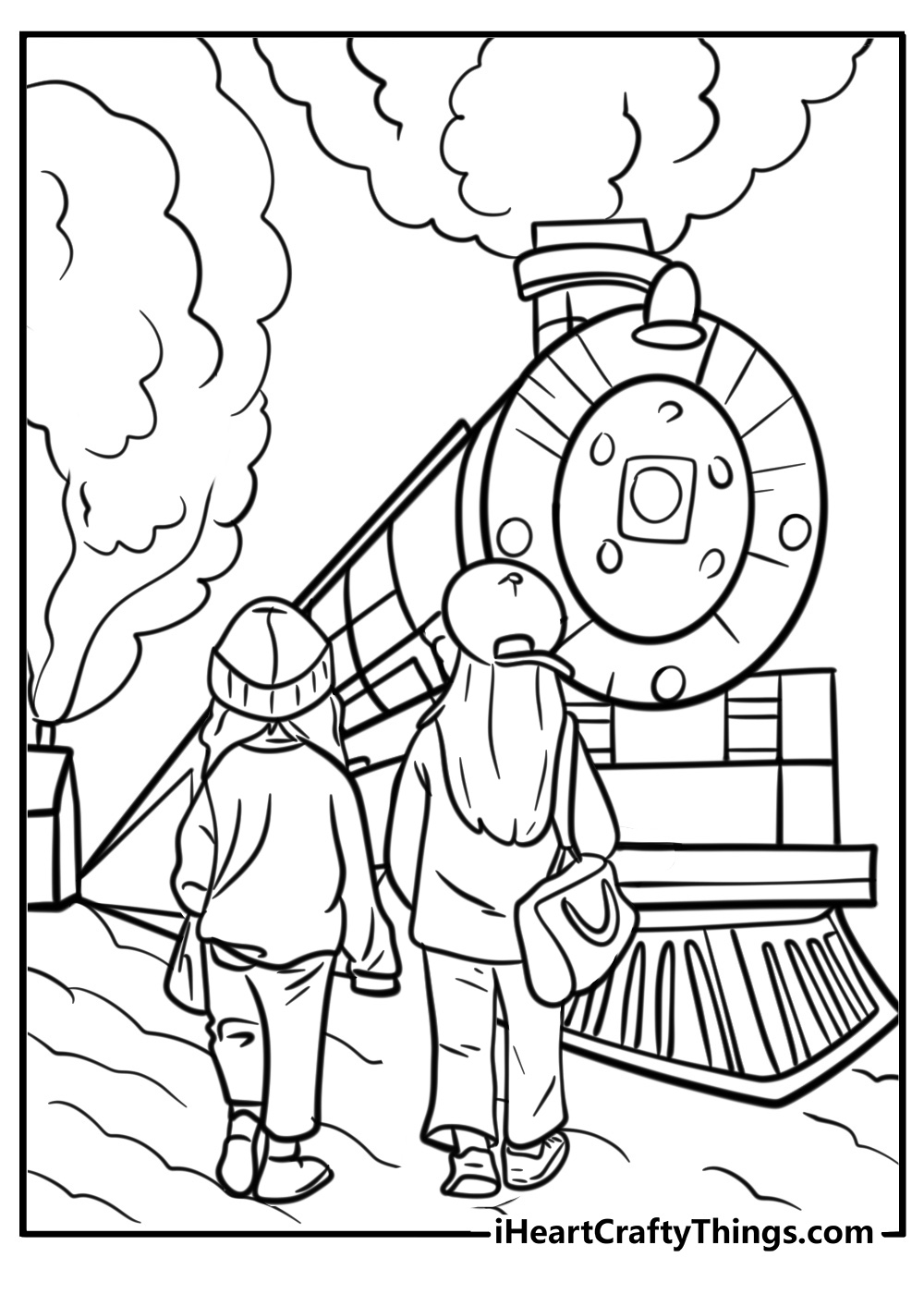 polar express coloring pictures