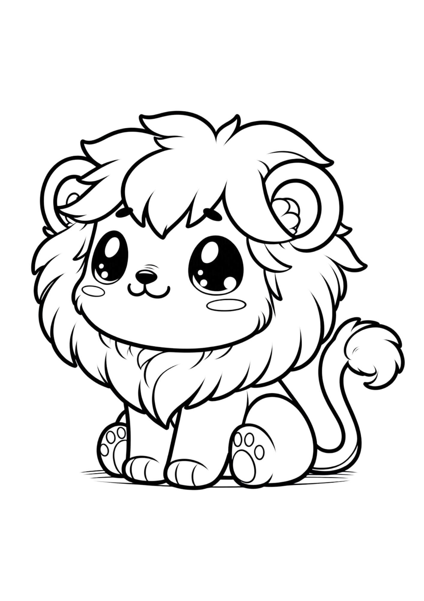 30 Kawaii Safari Animals Coloring Pages For Toddlers Kawaii Safari Animals Coloring Pages Easy And Cute Designs For Young Kids Etsy Israel