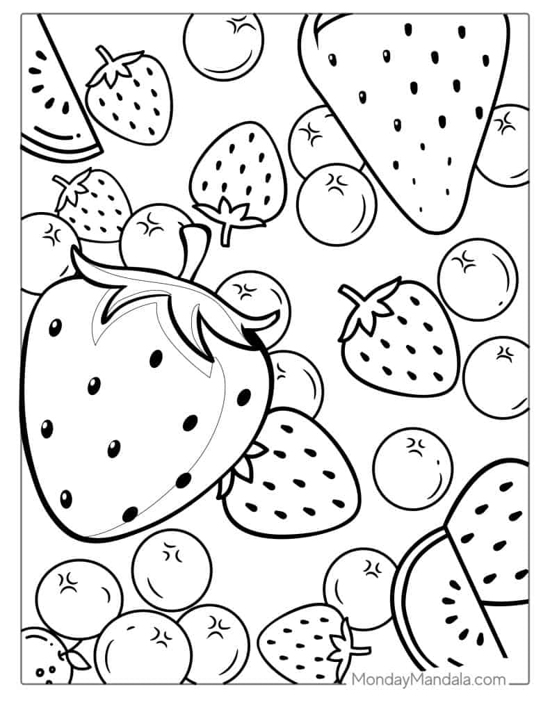 32 Fruit Coloring Pages Free PDF Printables 32 Fruit Coloring Pages Free PDF Printables