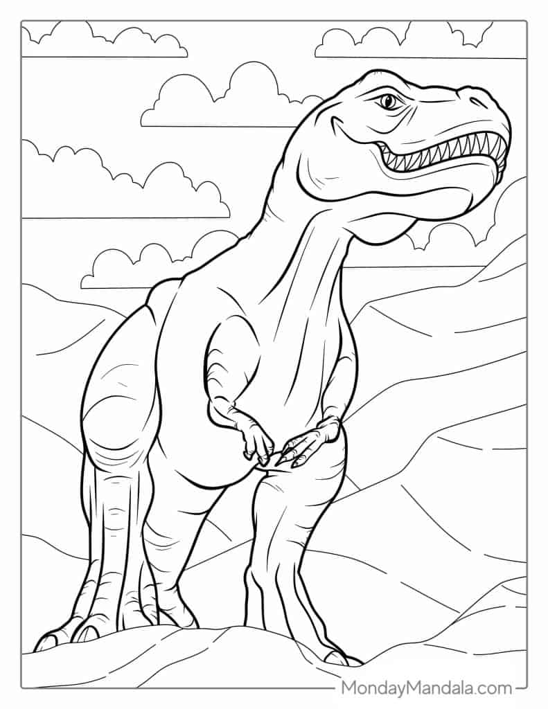 32 T Rex Coloring Pages Free PDF Printables 32 T Rex Coloring Pages Free PDF Printables
