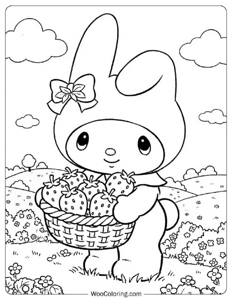 my melody coloring page my melody coloring page