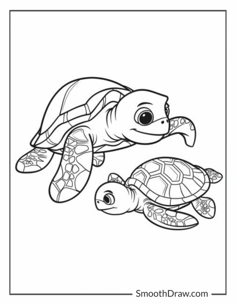 sea turtles coloring pages