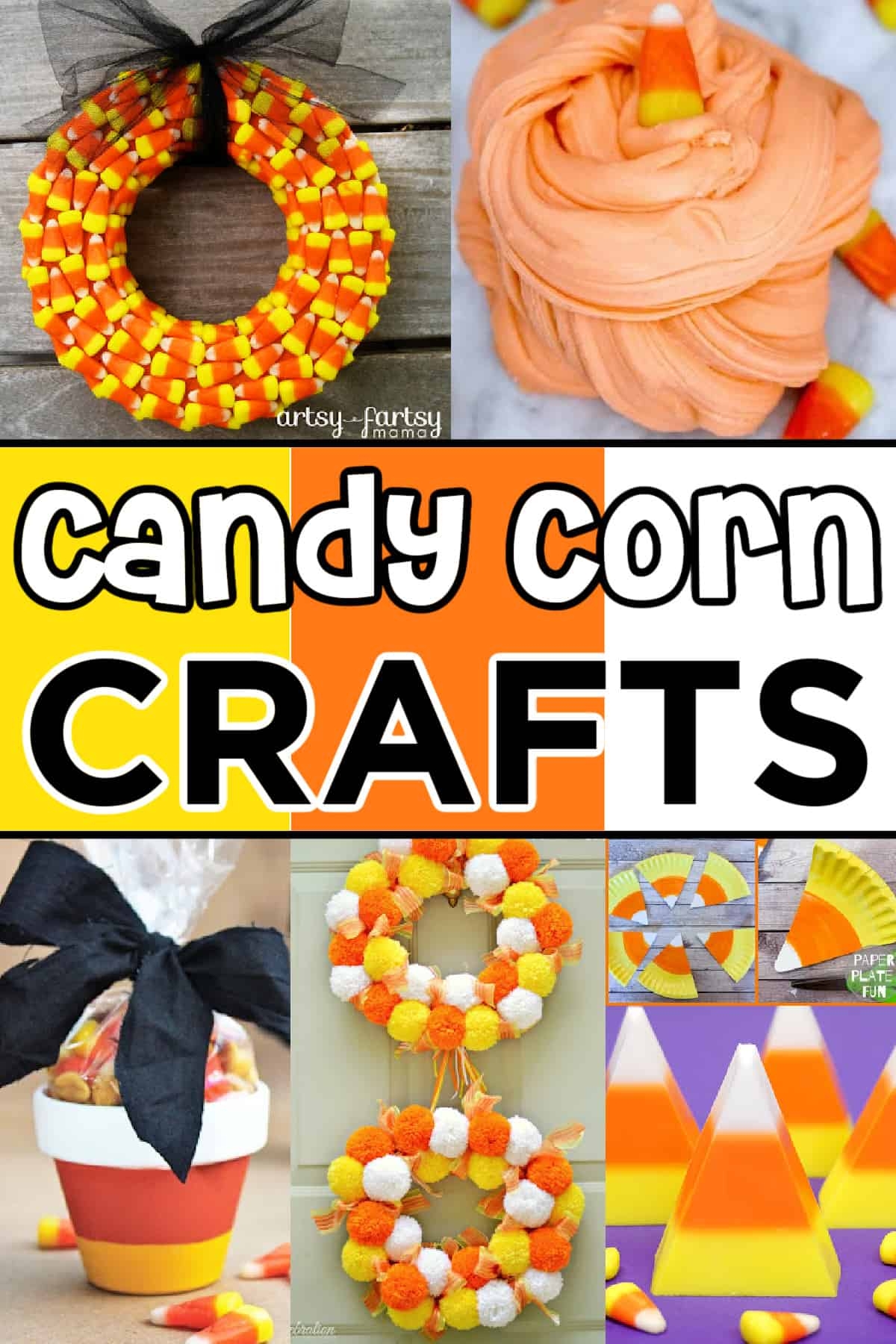 35 Easy Candy Corn Crafts Made With HAPPY