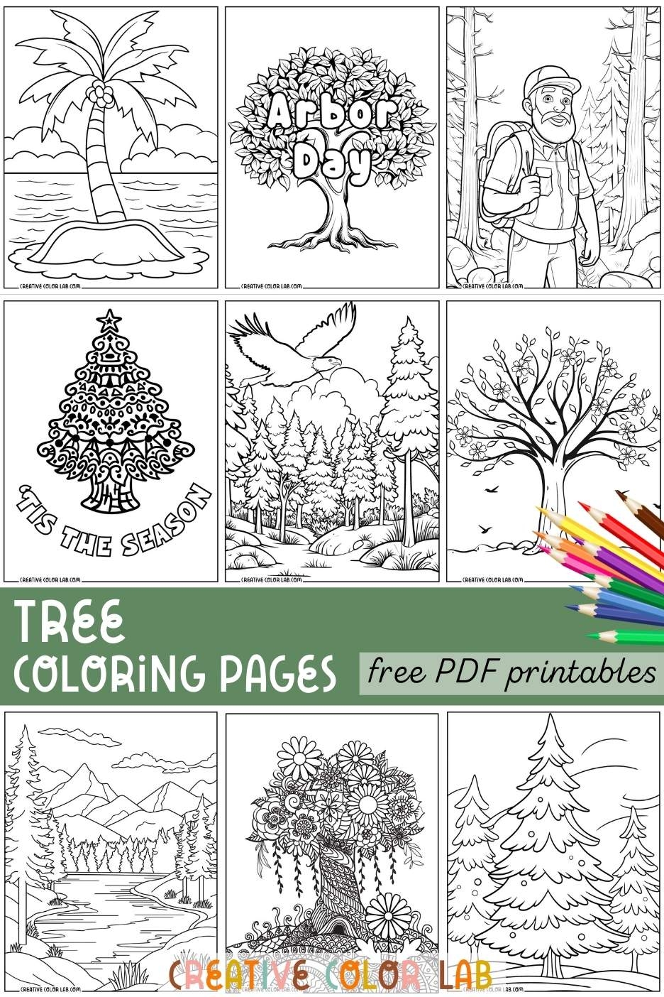 36 Coloring Pages Of Trees Free PDF Printables