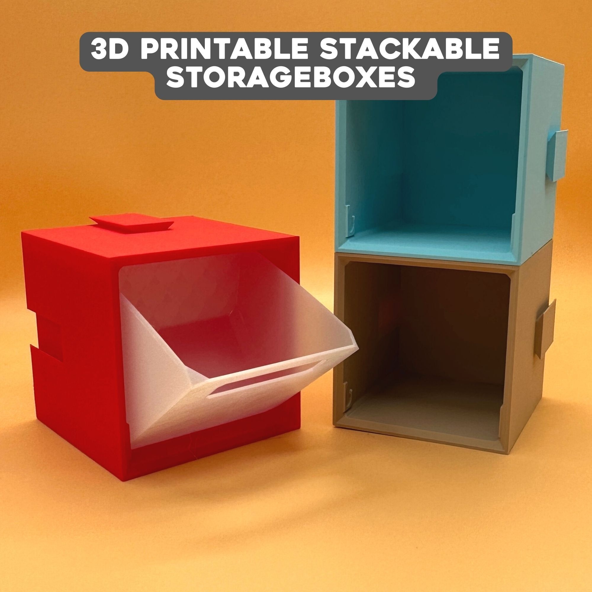  3D Printable Stackable Storage Boxes 3D File For 3D Printing Cults