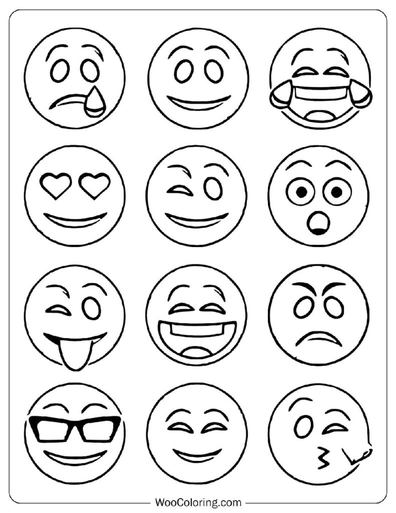 40 Emoji Coloring Pages Free PDF To Print Woo Coloring