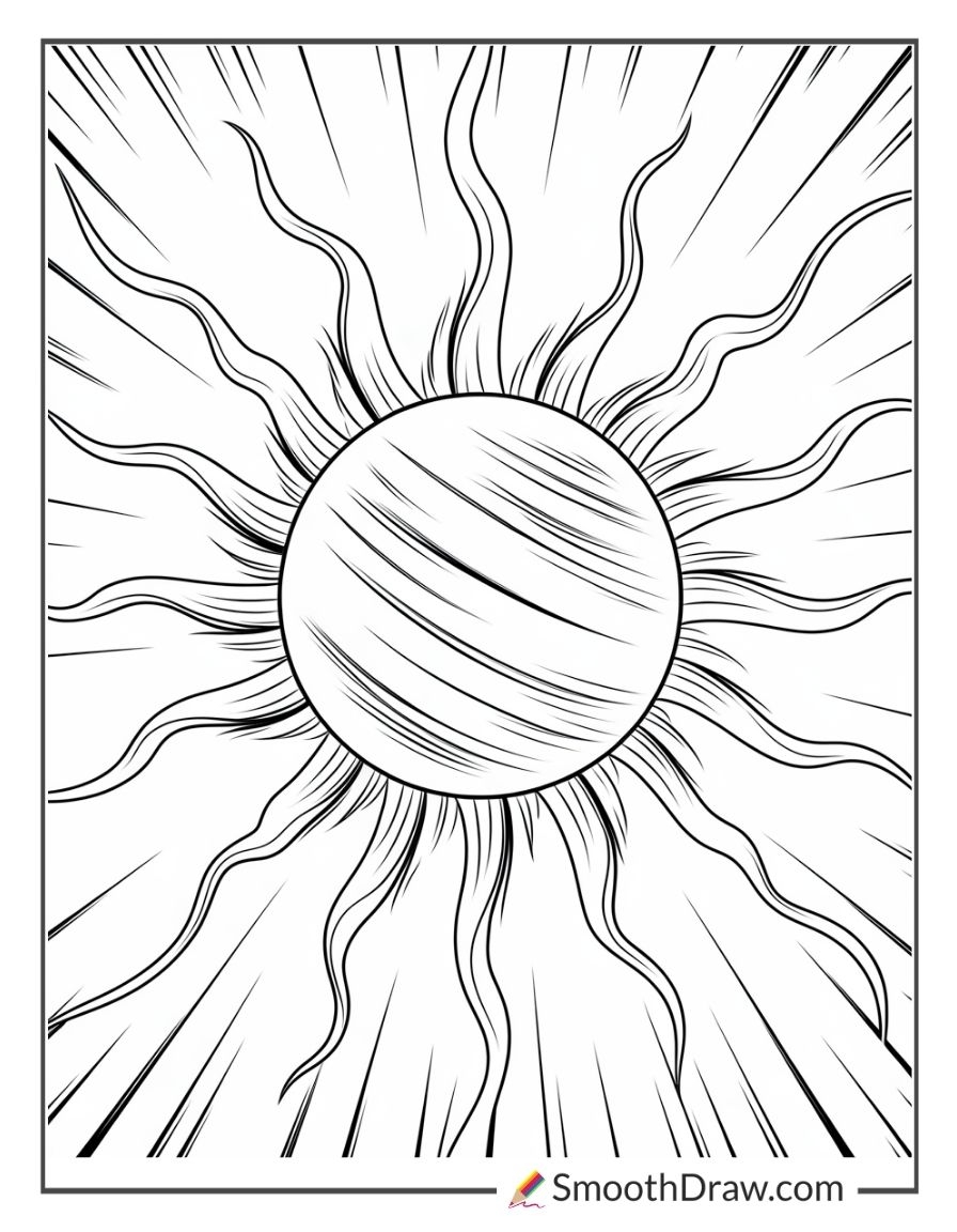 41 Sun Coloring Pages Free PDFs Smooth Draw