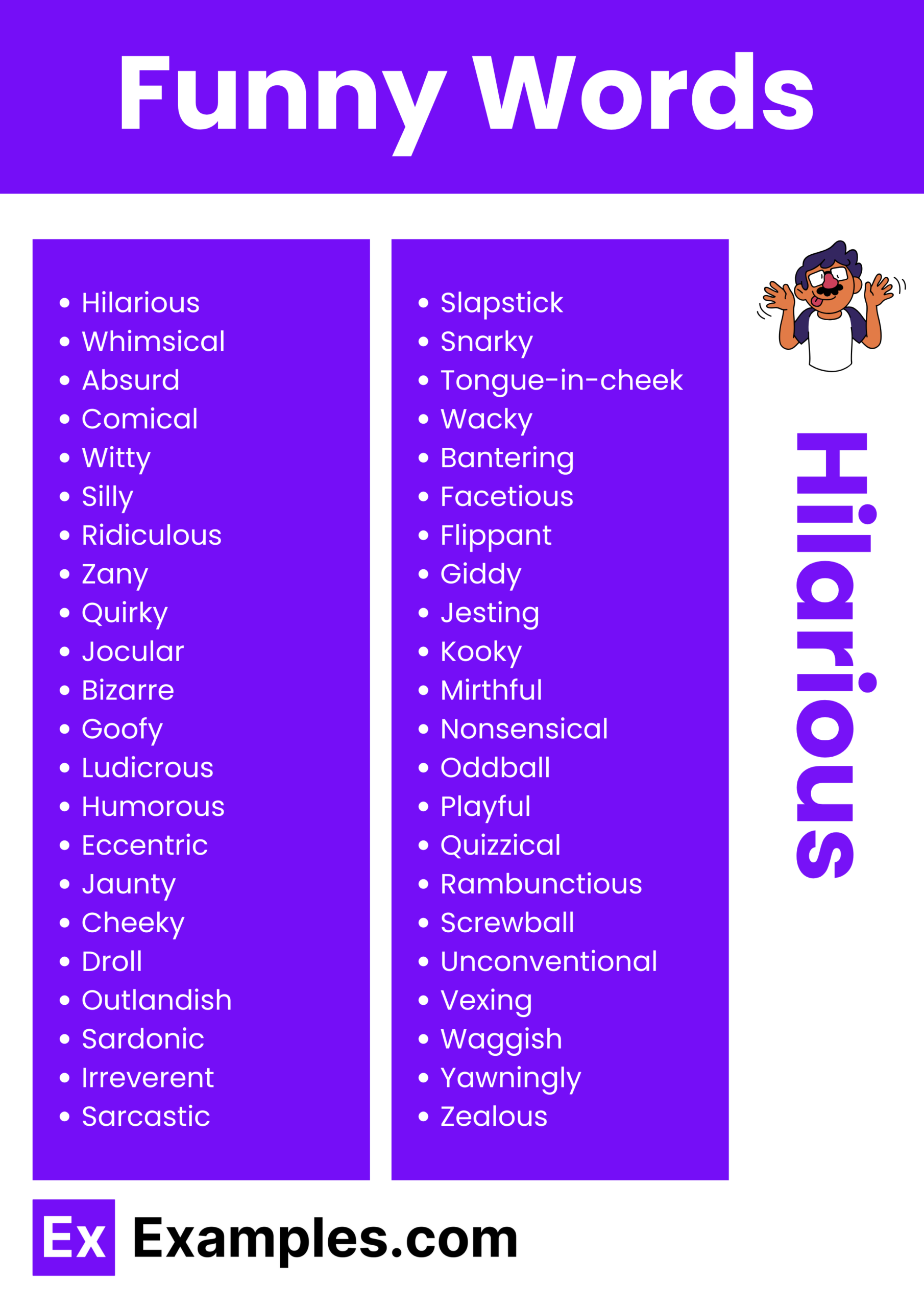 450 Funny Words List Meaning PDF 450 Funny Words List Meaning PDF