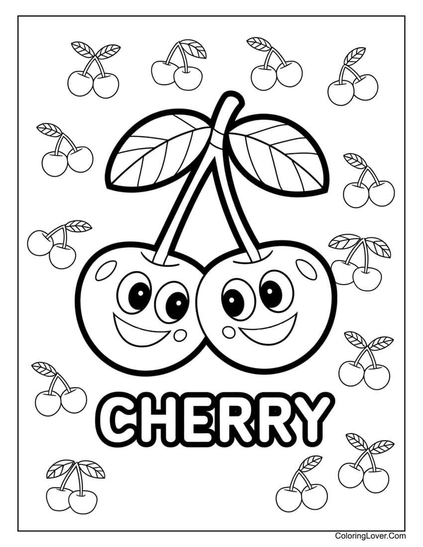 free colouring pages of fruits