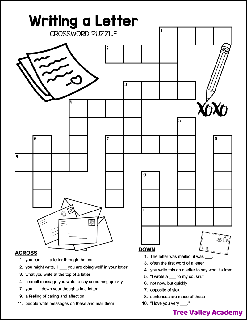 47 Crossword Puzzles For Kids Tree Valley Academy 47 Crossword Puzzles For Kids Tree Valley Academy
