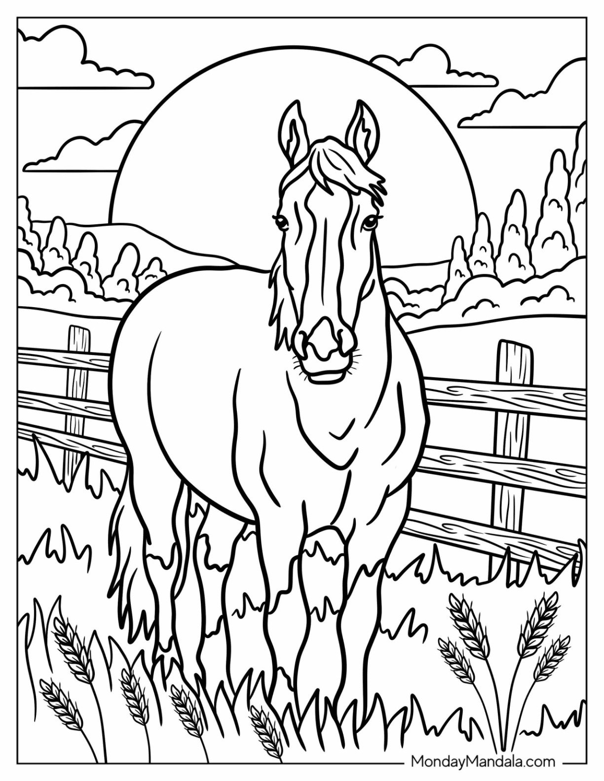 realistic horse coloring pages realistic horse coloring pages