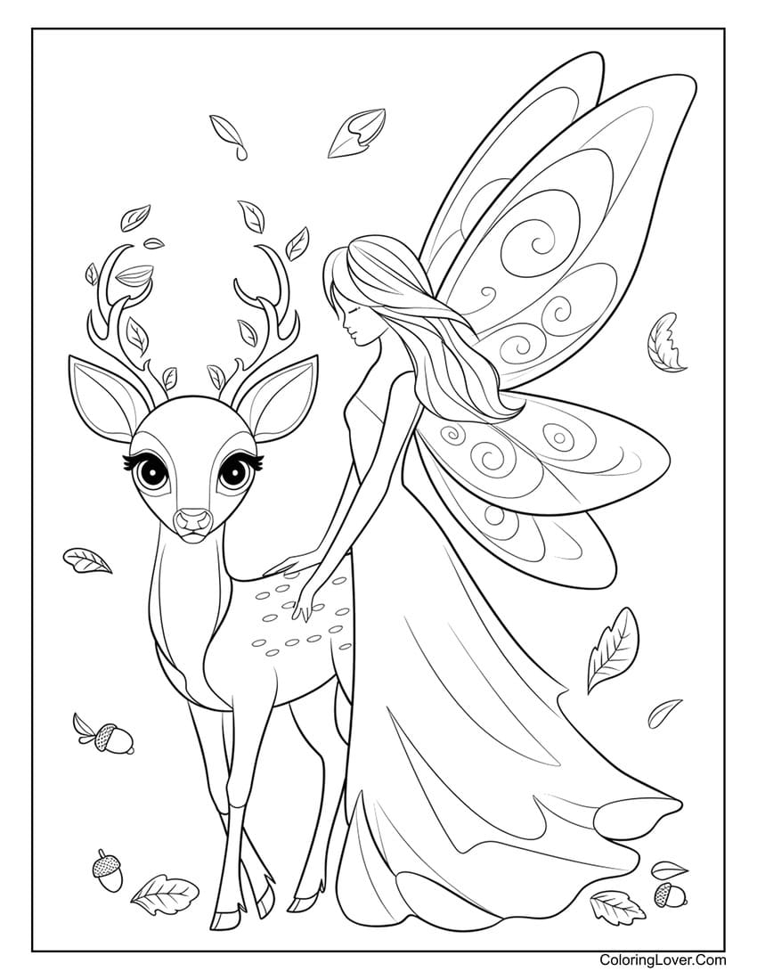 fairy princess coloring pages