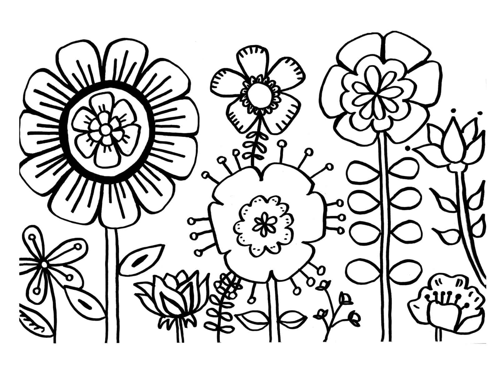 flowers coloring pages free printable flowers coloring pages free printable