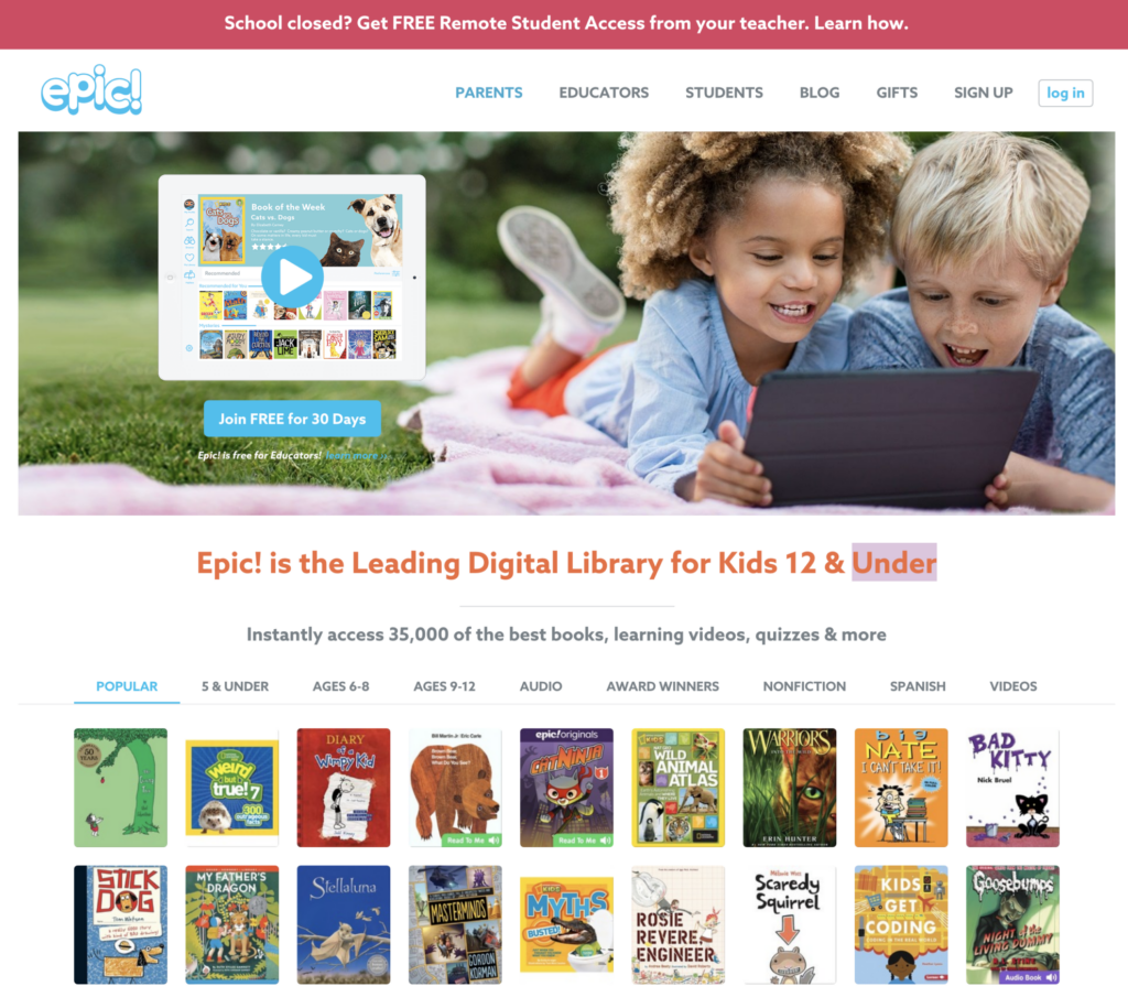 free reading websites for students