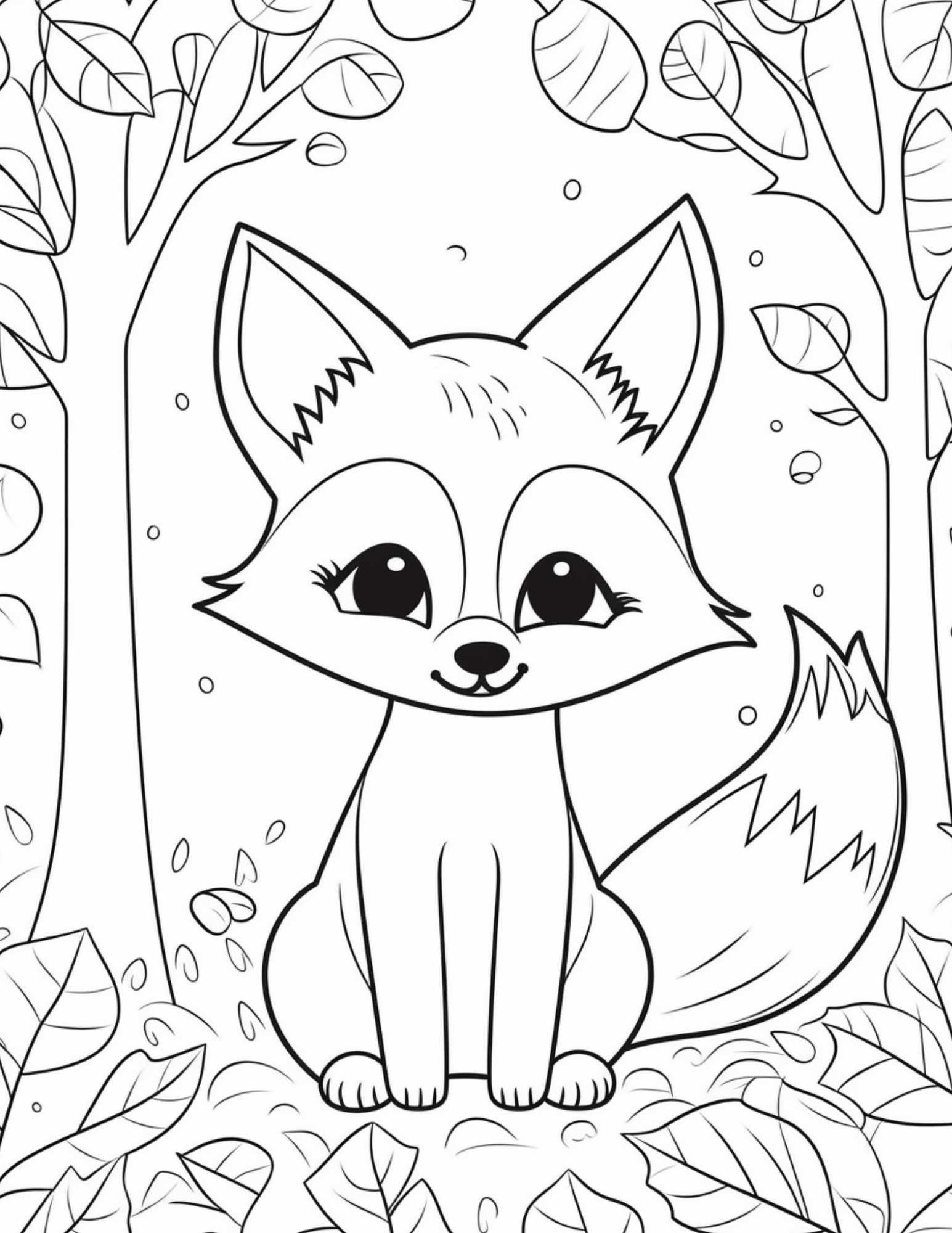 colouring picture of a fox colouring picture of a fox