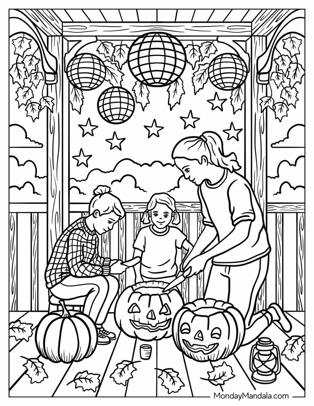 fall coloring printables