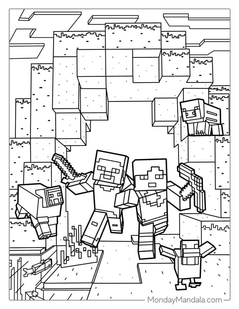 88 Minecraft Coloring Pages Free PDF Printables 