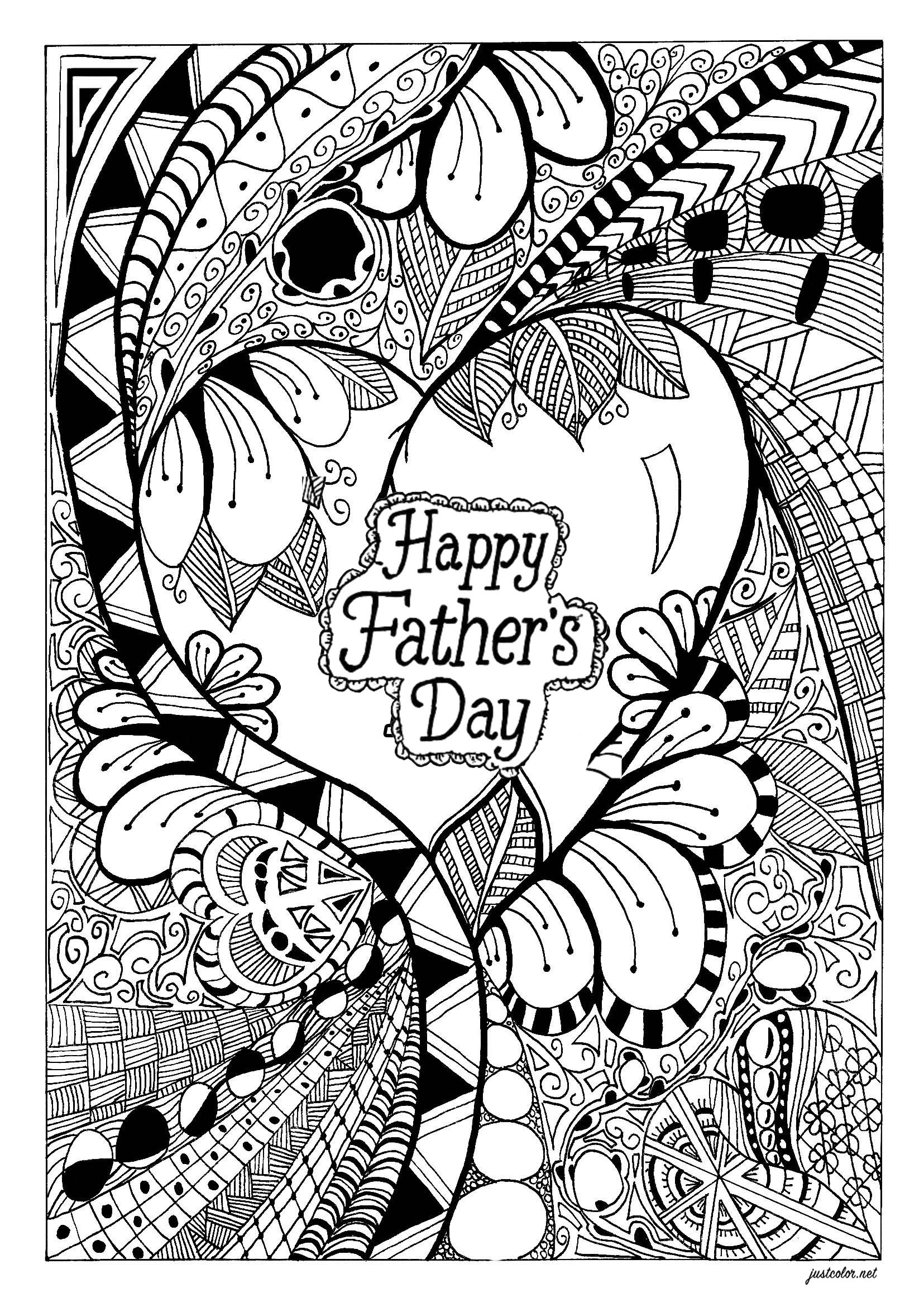 color pages for father's day color pages for father's day