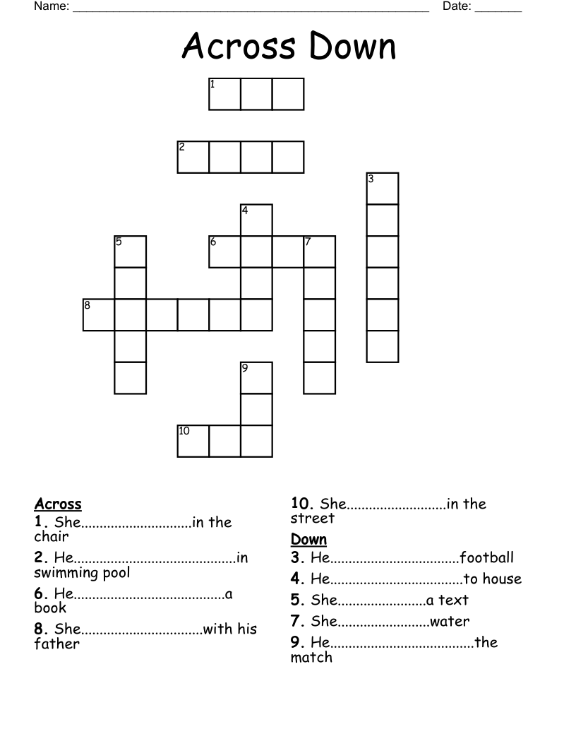 Across Down Crossword WordMint