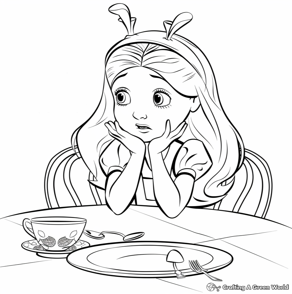 alice in wonderland coloring pages