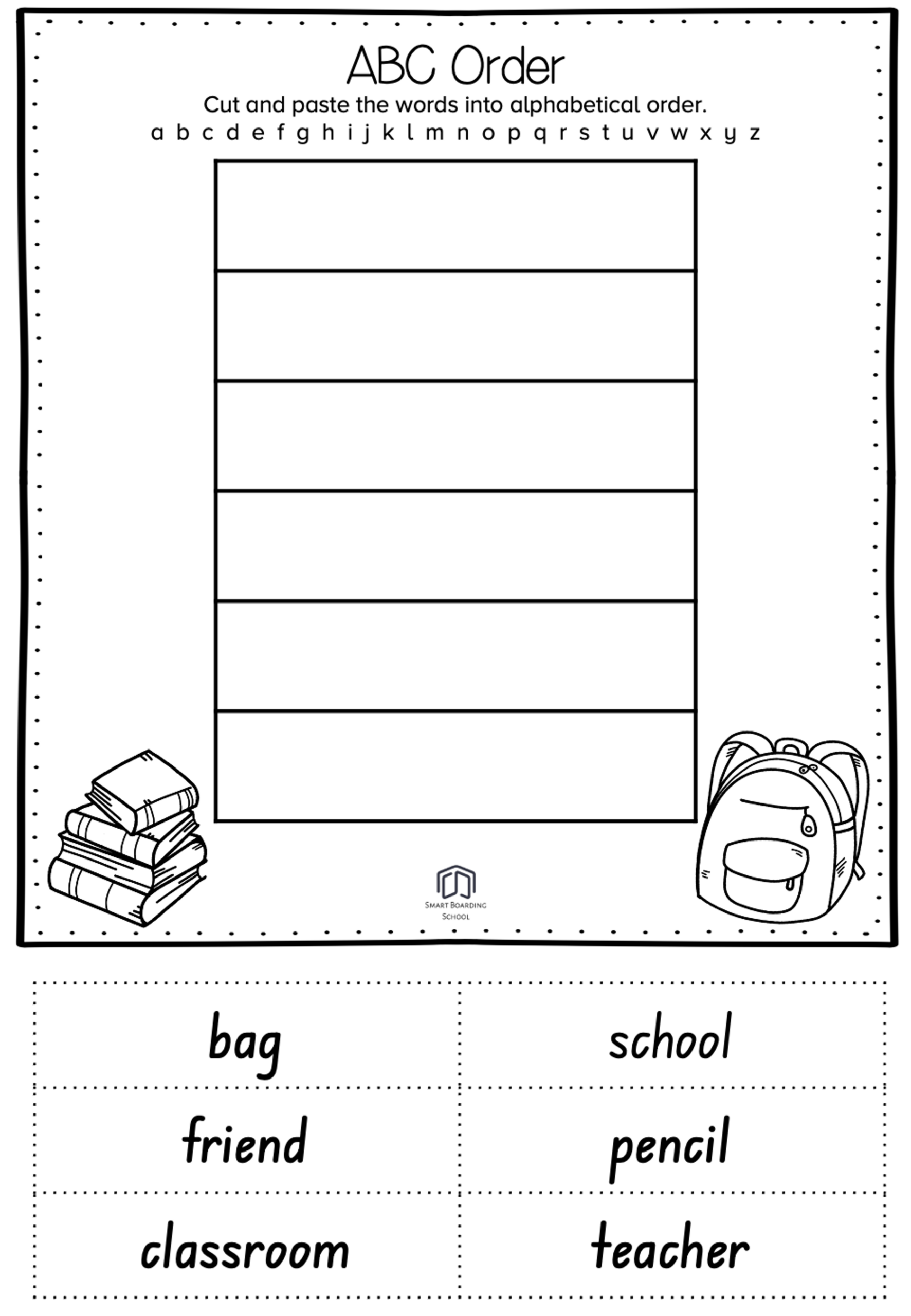 abc in order worksheet