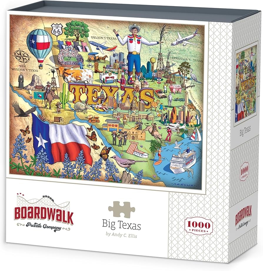 Amazon Boardwalk Puzzles Big Texas 1000 Piece Jigsaw Puzzle For Adults Made In USA Toys Games Amazon Boardwalk Puzzles Big Texas 1000 Piece Jigsaw Puzzle For Adults Made In USA Toys Games