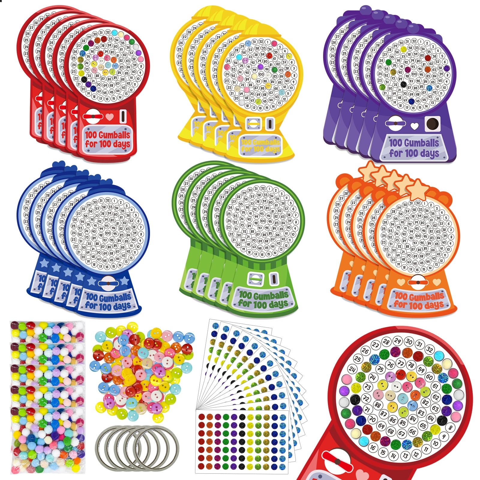 100th day gumball machine