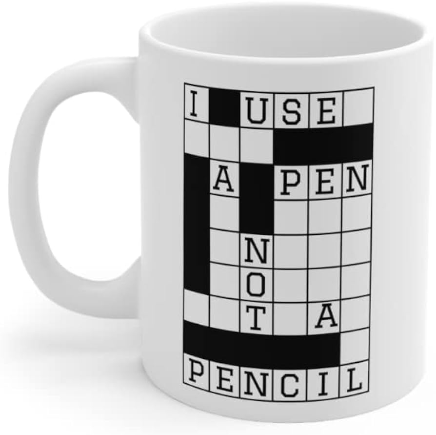 Amazon Funny Crossword Puzzle Coffee Mug Crossword Lover I Love Crosswords Puzzle Lover Crossword Solver Wordsmith Wordplay 11 Oz Home Kitchen