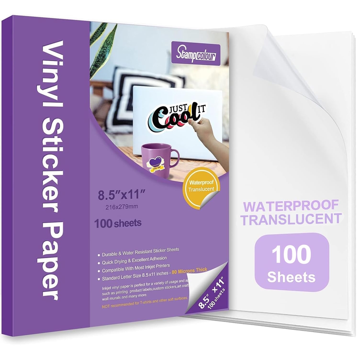 Amazon Printable Vinyl Sticker Paper Waterproof Translucent Decal Paper Self Adhesive Clear Labels Crafts Dries Quickly For Any Epson HP Canon Sawgrass Inkjet Printer Office Products Amazon Printable Vinyl Sticker Paper Waterproof Translucent Decal Paper Self Adhesive Clear Labels Crafts Dries Quickly For Any Epson HP Canon Sawgrass Inkjet Printer Office Products