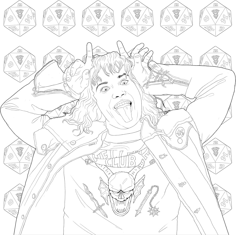 stranger things coloring pages