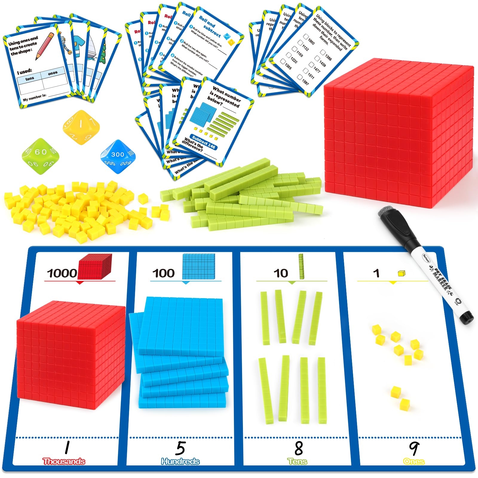 Amazon Torlam Base Ten Blocks For Place Value Counting Kindergarten Math Games Base 10 Math Manipulatives For 1st 3rd Grade Kids Toys Games Amazon Torlam Base Ten Blocks For Place Value Counting Kindergarten Math Games Base 10 Math Manipulatives For 1st 3rd Grade Kids Toys Games