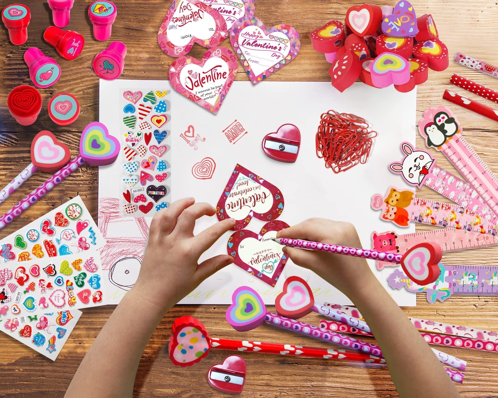 Amazon Valentine Gifts For Kids School 28 Packs Stationery Set From Teachers To Students Valentines Kids Gift Set Cards With Stickers Pencils Erasers Valentine s Day Classroom Exchange Party Favor Toy Toys Amazon Valentine Gifts For Kids School 28 Packs Stationery Set From Teachers To Students Valentines Kids Gift Set Cards With Stickers Pencils Erasers Valentine s Day Classroom Exchange Party Favor Toy Toys