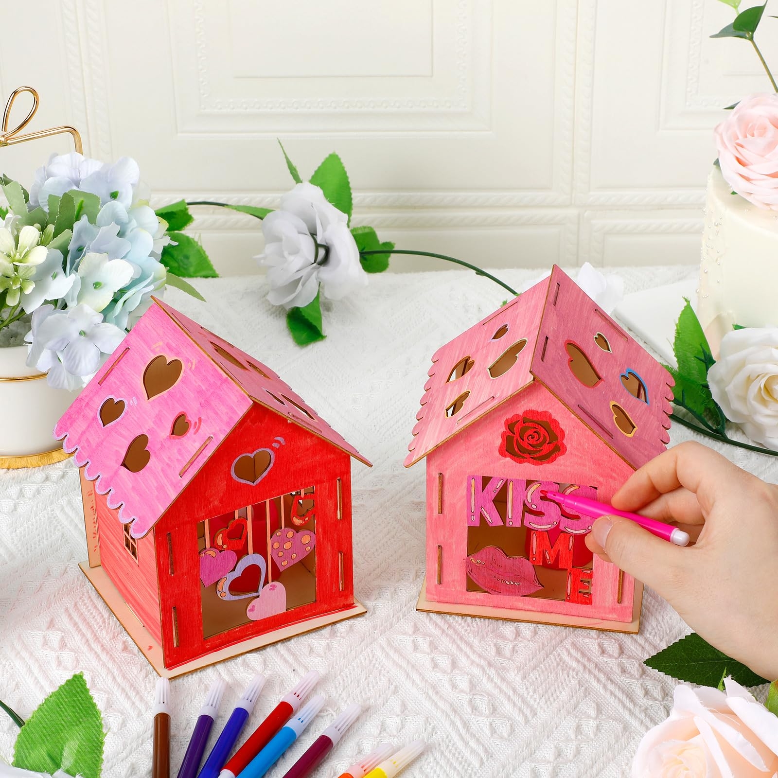 Amazon Wenqik 9 Pcs Valentine s Day Craft DIY Wood House For Kids Valentine Wooden House With Colors Markers 12 Colors Valentine s Day DIY Graffiti Crafts For Kids Adults Beginners Gift Art Amazon Wenqik 9 Pcs Valentine s Day Craft DIY Wood House For Kids Valentine Wooden House With Colors Markers 12 Colors Valentine s Day DIY Graffiti Crafts For Kids Adults Beginners Gift Art