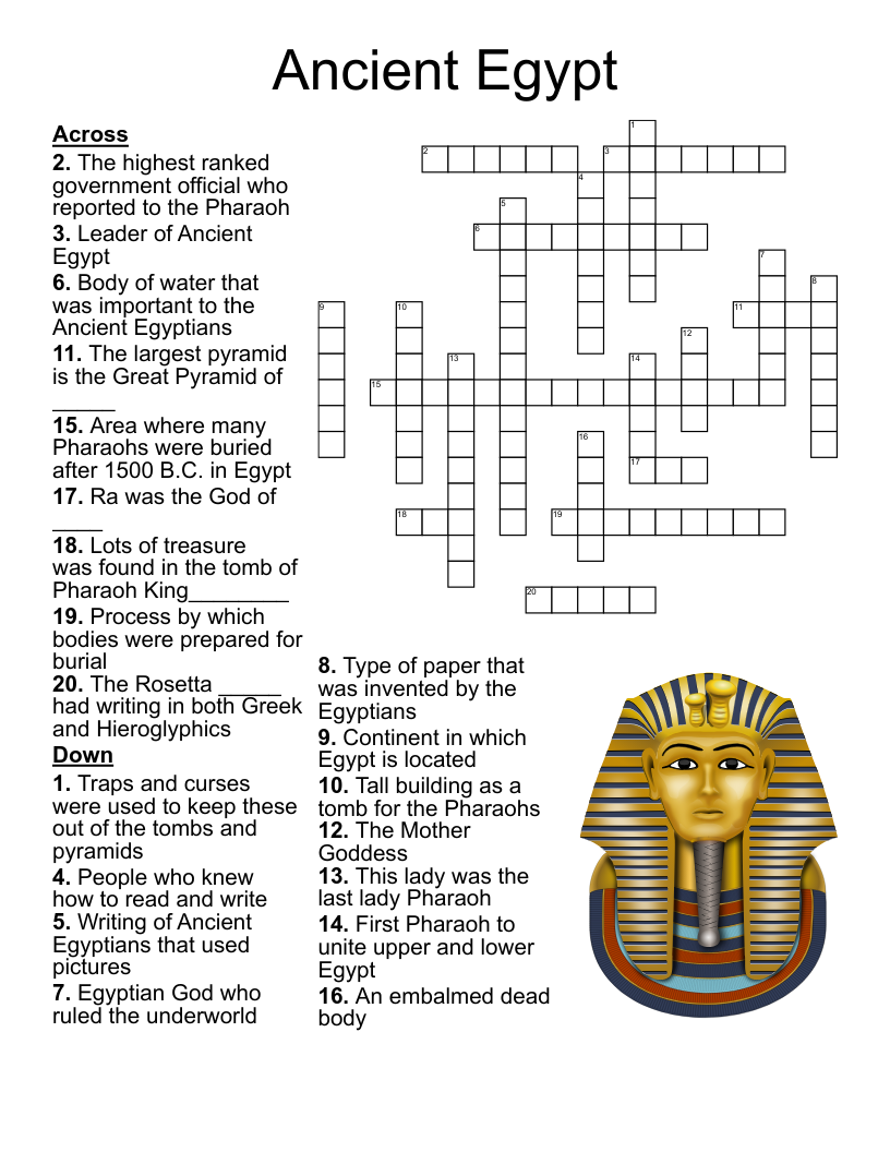 Ancient Egypt Crossword WordMint Ancient Egypt Crossword WordMint