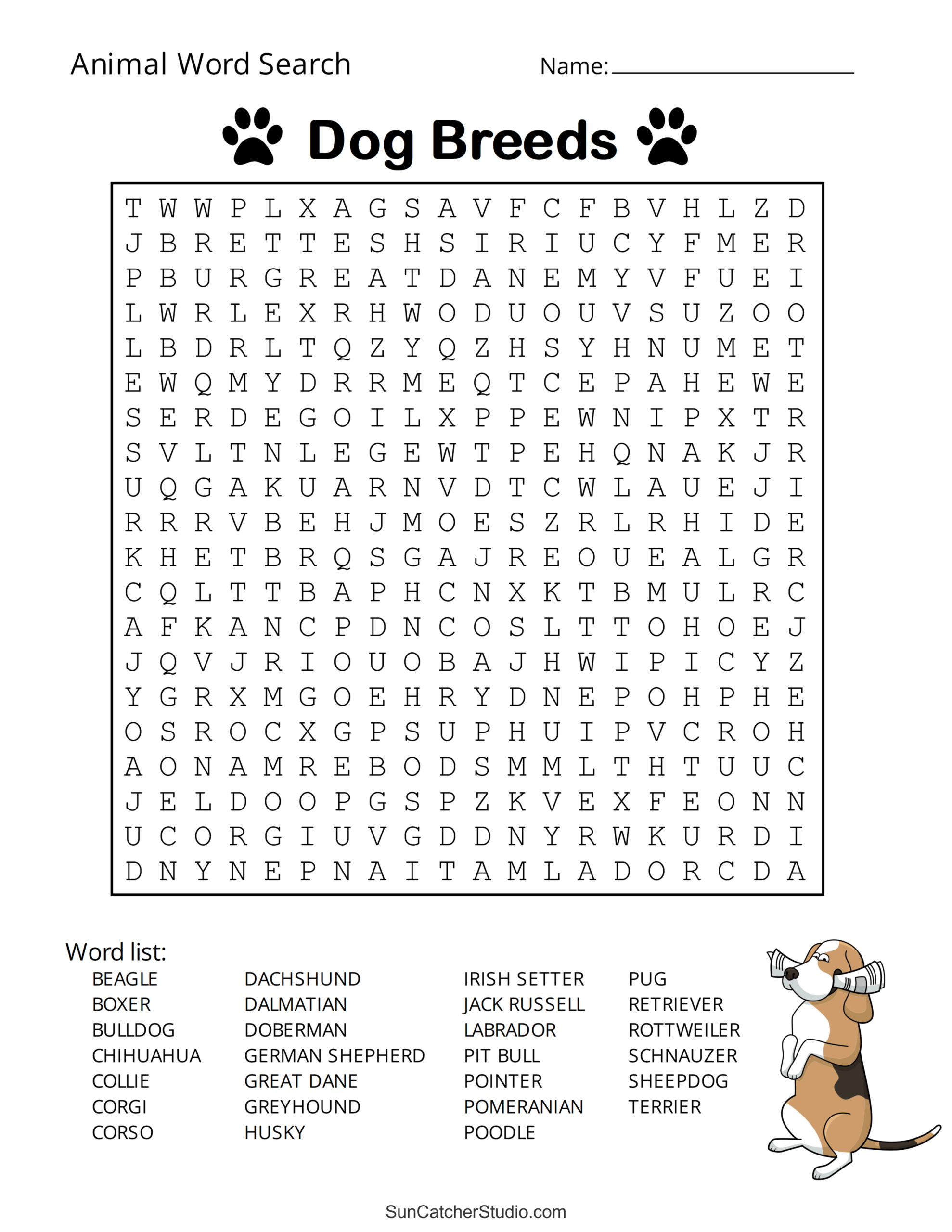 word search printable pdf