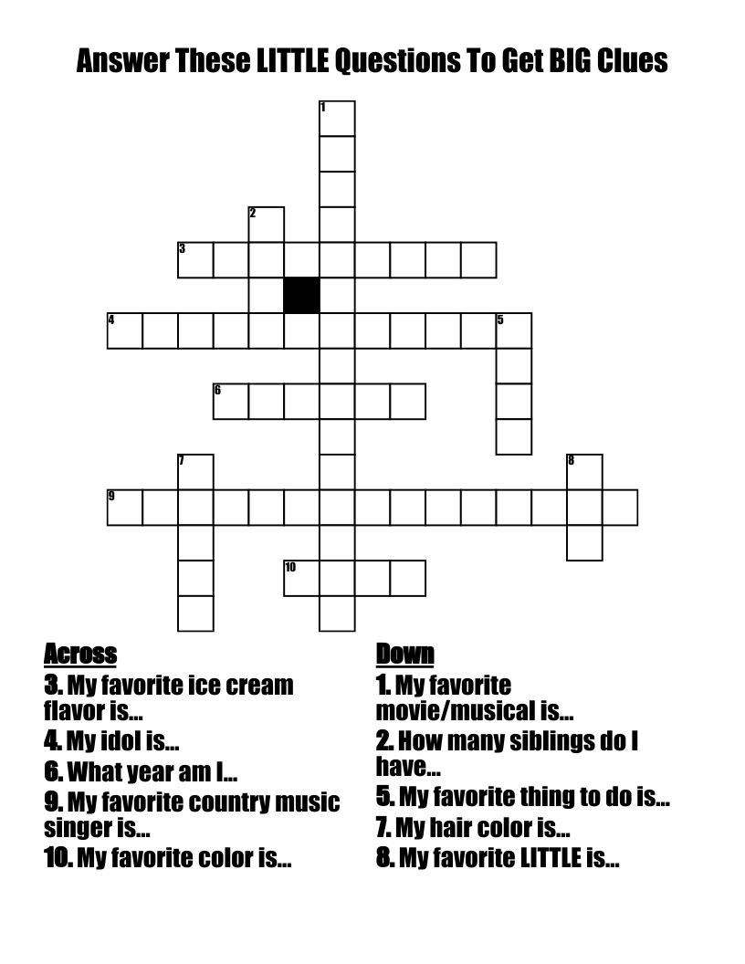 Answer These LITTLE Questions To Get BIG Clues Crossword WordMint