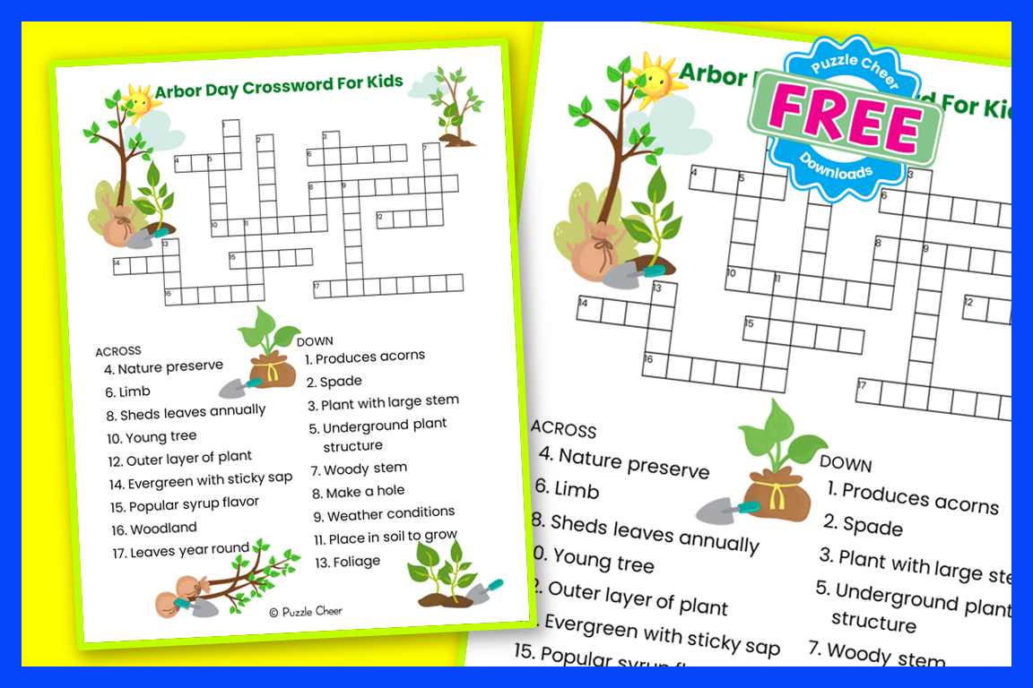 Arbor Day Crossword Puzzle For Kids Puzzle Cheer Arbor Day Crossword Puzzle For Kids Puzzle Cheer