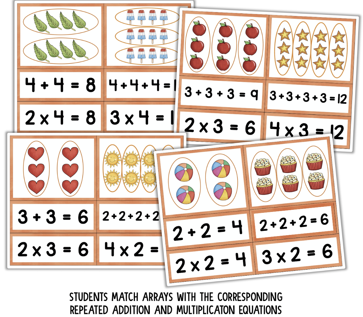 arrays repeated addition worksheets