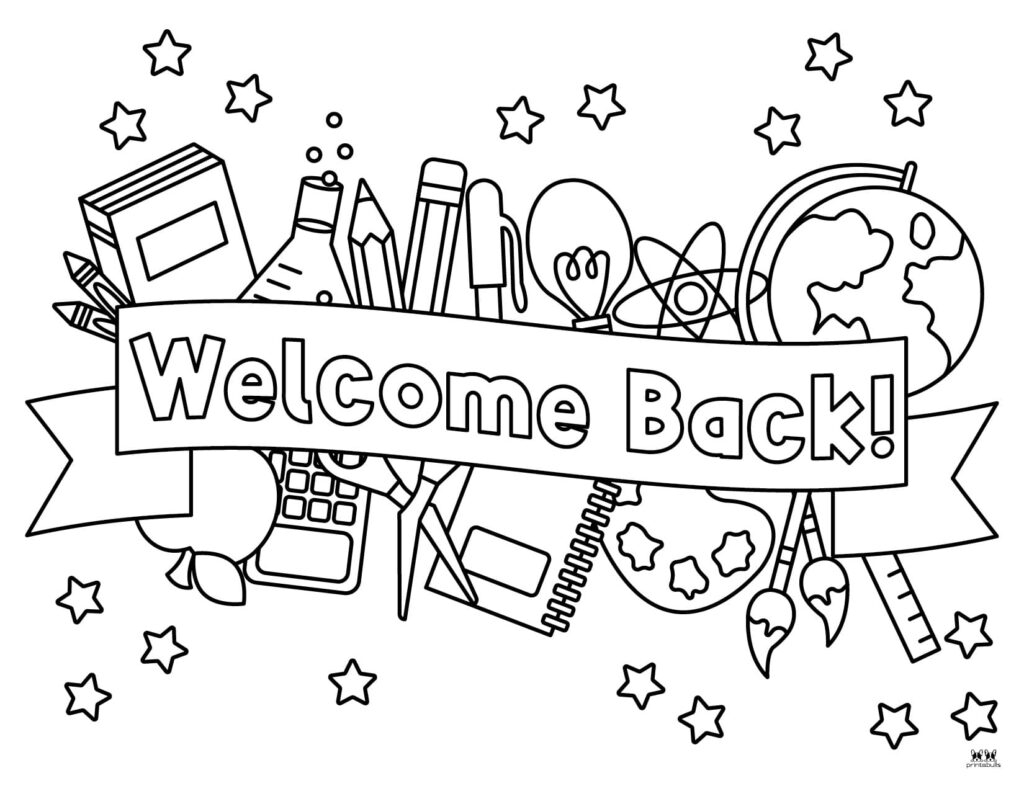 Back To School Coloring Pages 25 FREE Pages Printabulls Back To School Coloring Pages 25 FREE Pages Printabulls