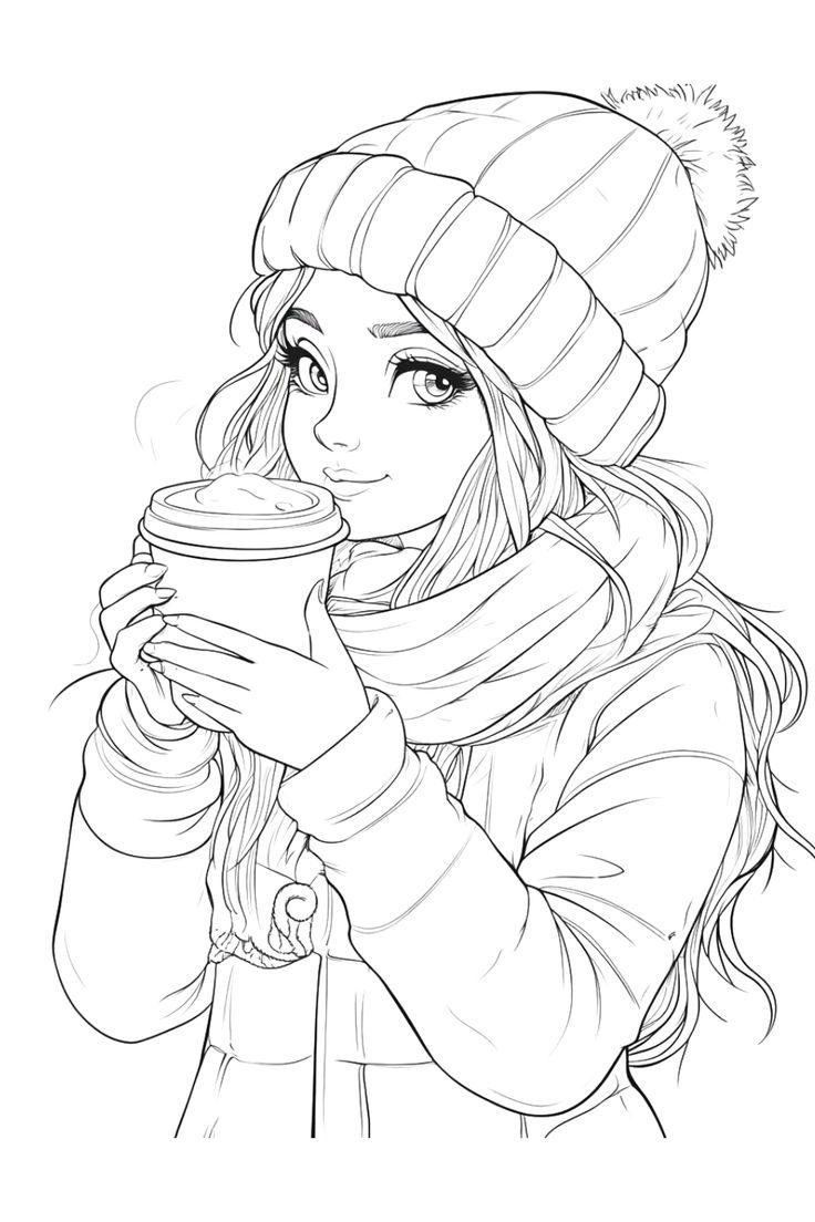 Baddie Girls Winter Coloring Pages For Adults Baddie Girls Winter Coloring Pages For Adults