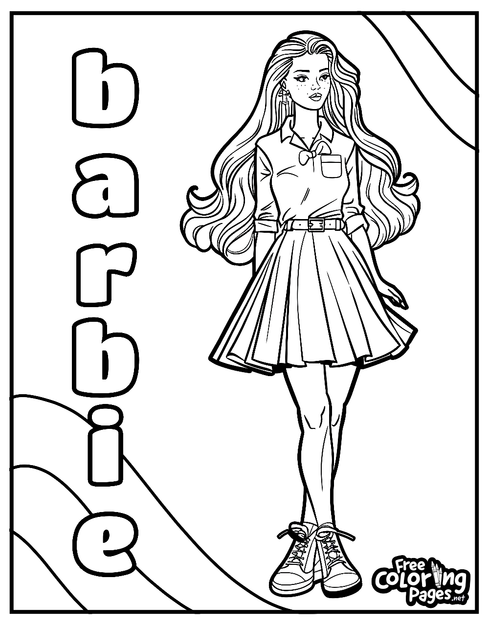 barbie coloring pages free barbie coloring pages free