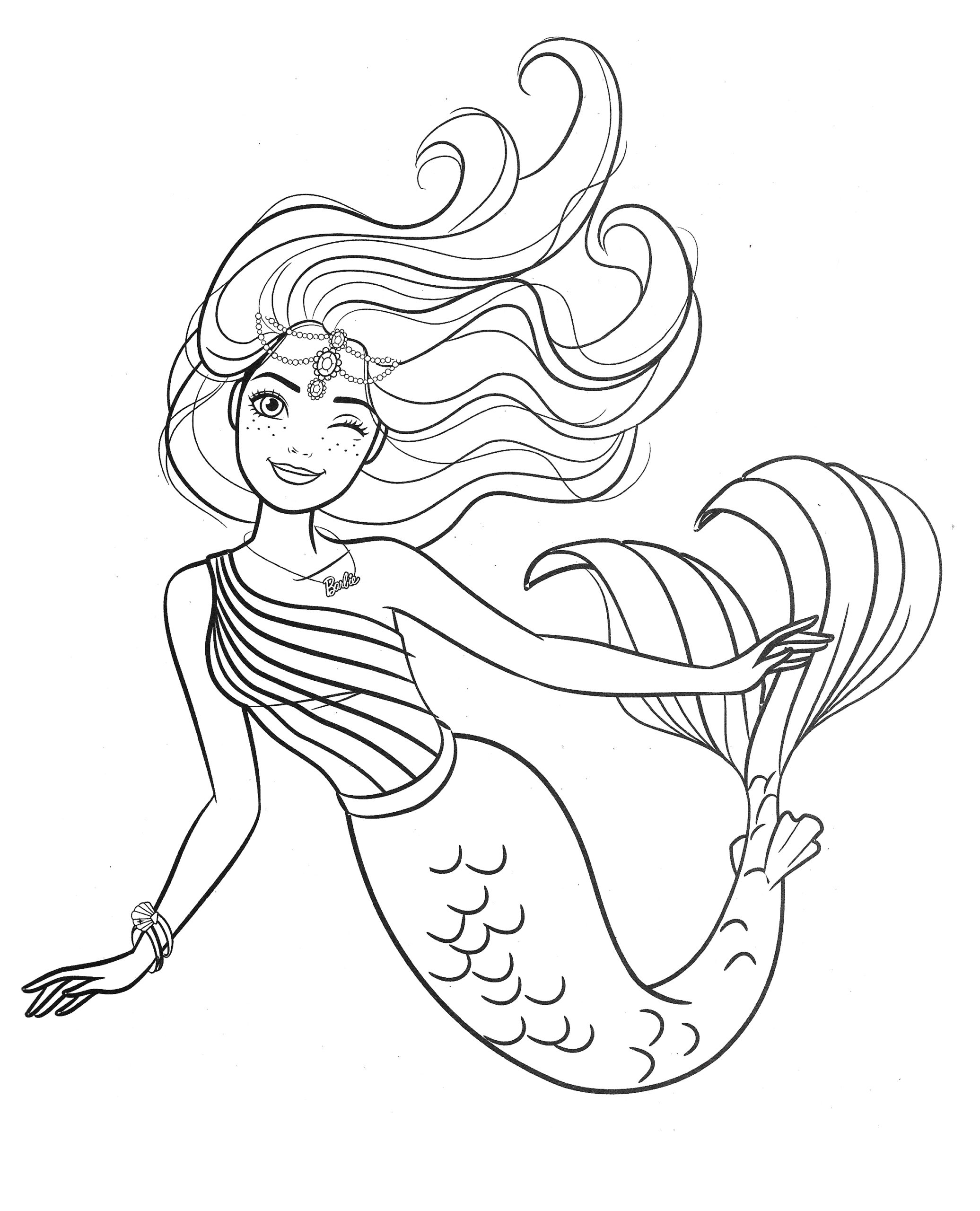 Beautiful Mermaid Barbie Coloring Pages YouLoveIt Beautiful Mermaid Barbie Coloring Pages YouLoveIt