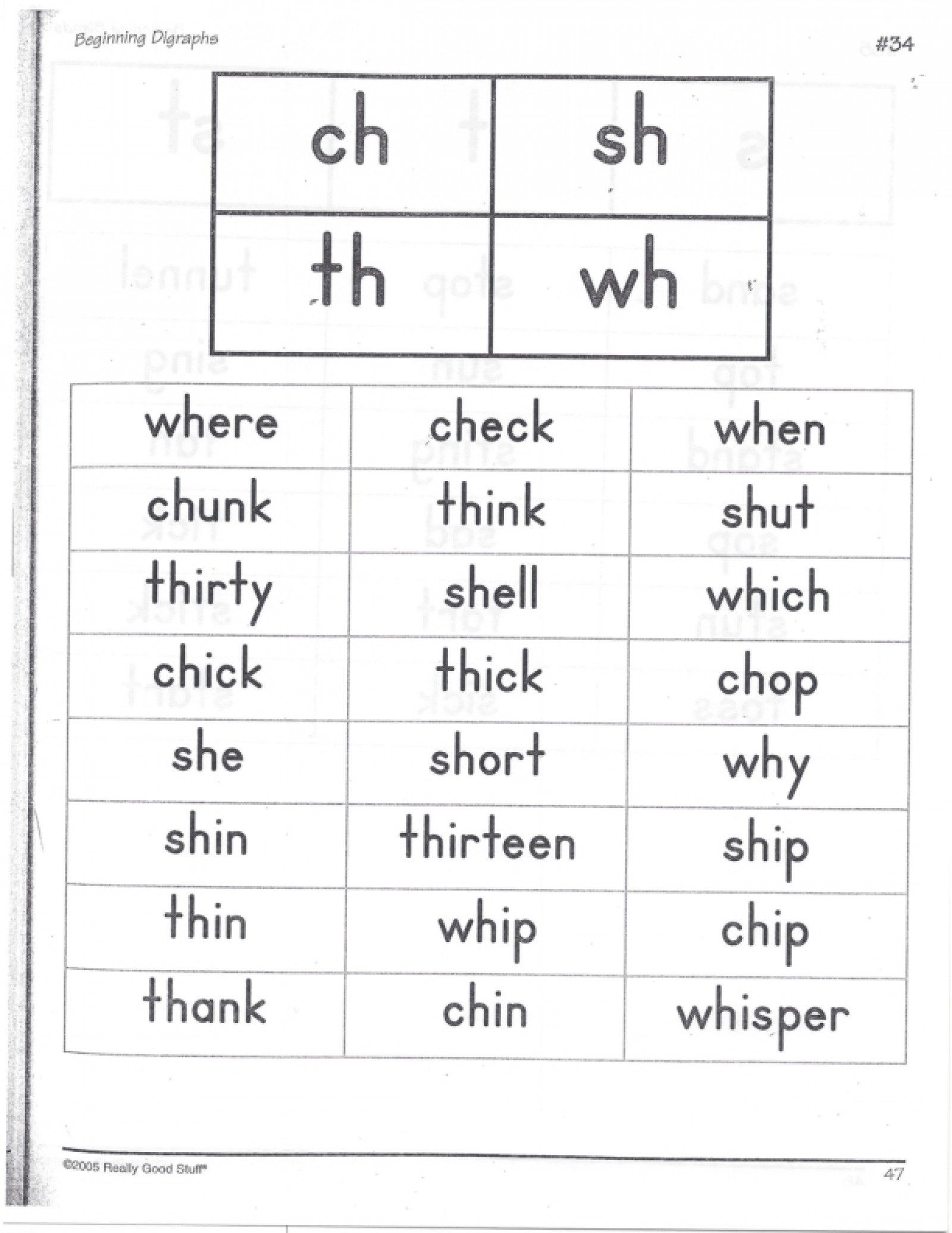 Beginning Digraphs Ch Sh Th Wh LoveToTeach