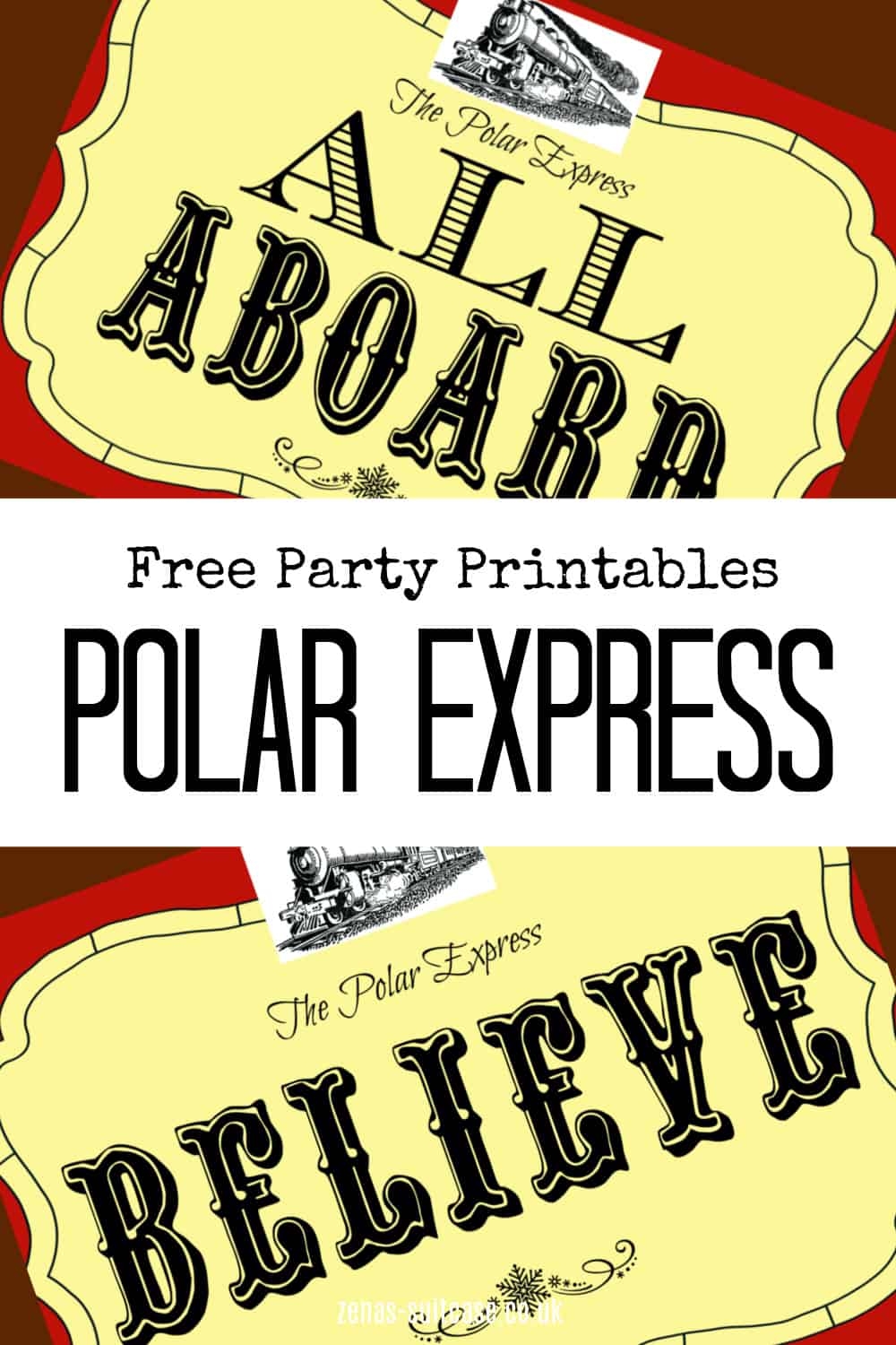Best Free Polar Express Party Printables Zena s Suitcase