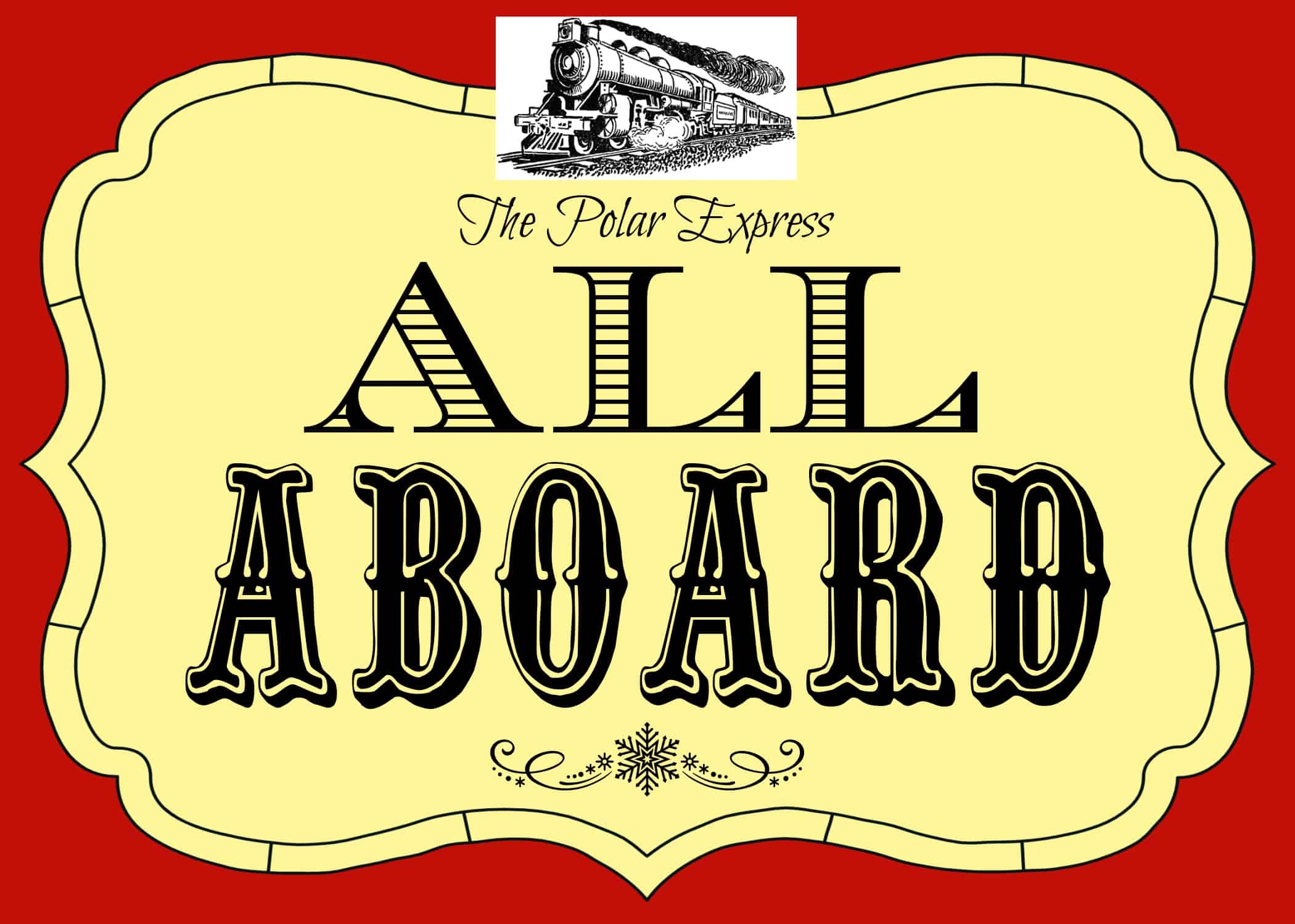 free printable polar express