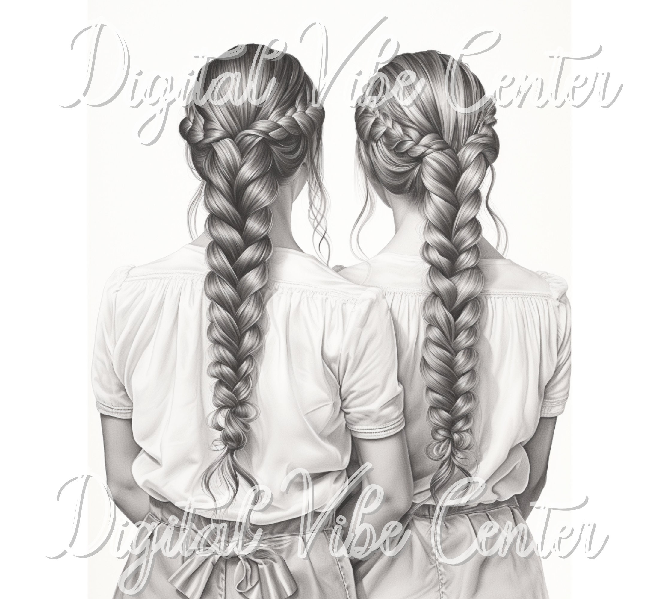 Best Friend Coloring Page Girls Coloring Book Braided Hair Inspiration Kids Coloring Pages Best Friend Gift Girl Illustration Etsy Denmark
