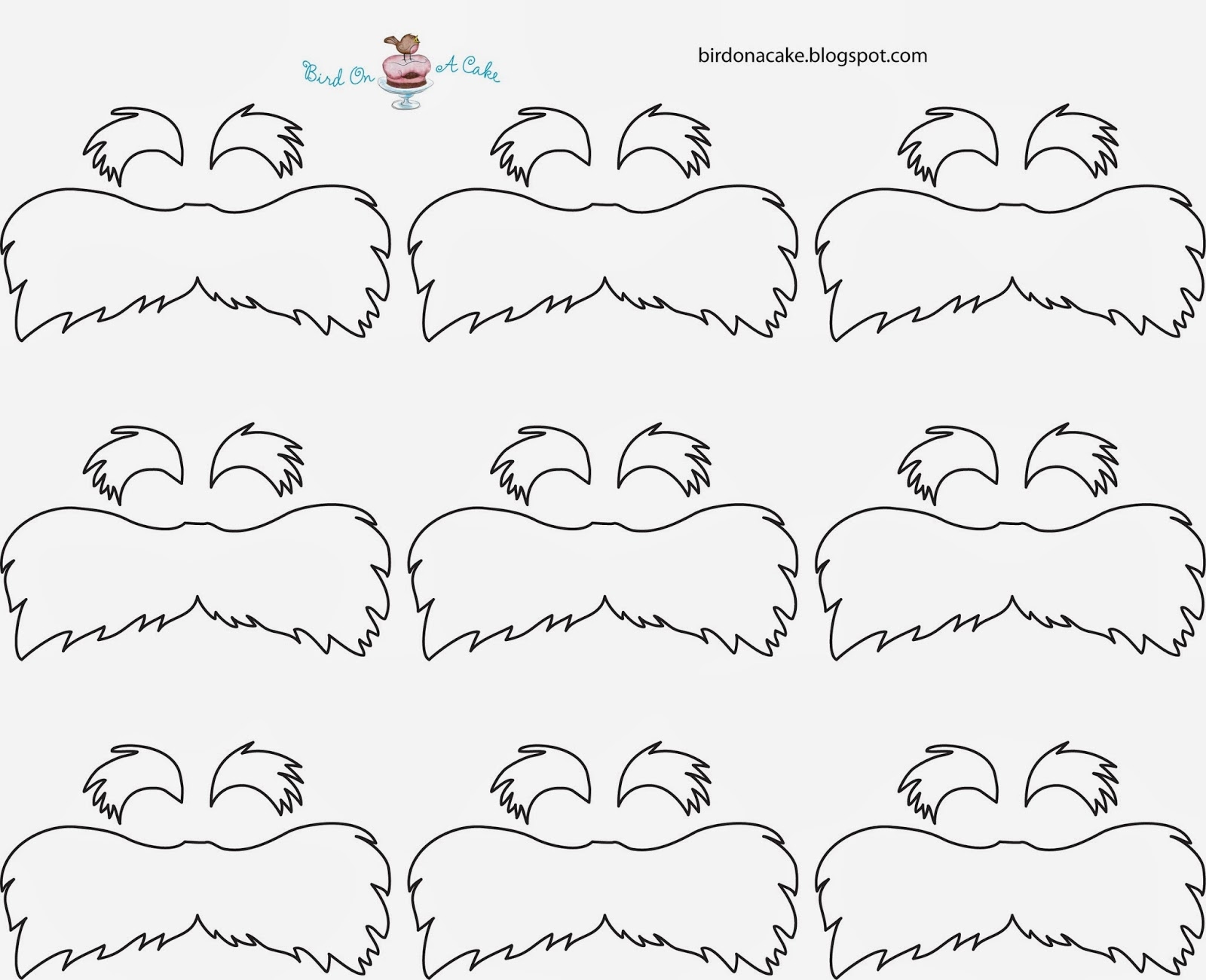 printable lorax face template
