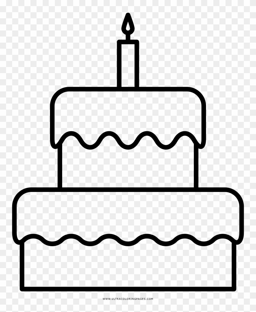 Birthday Cake Coloring Page Desenho De Bolo De Anivers rio Free Transparent PNG Clipart Images Download