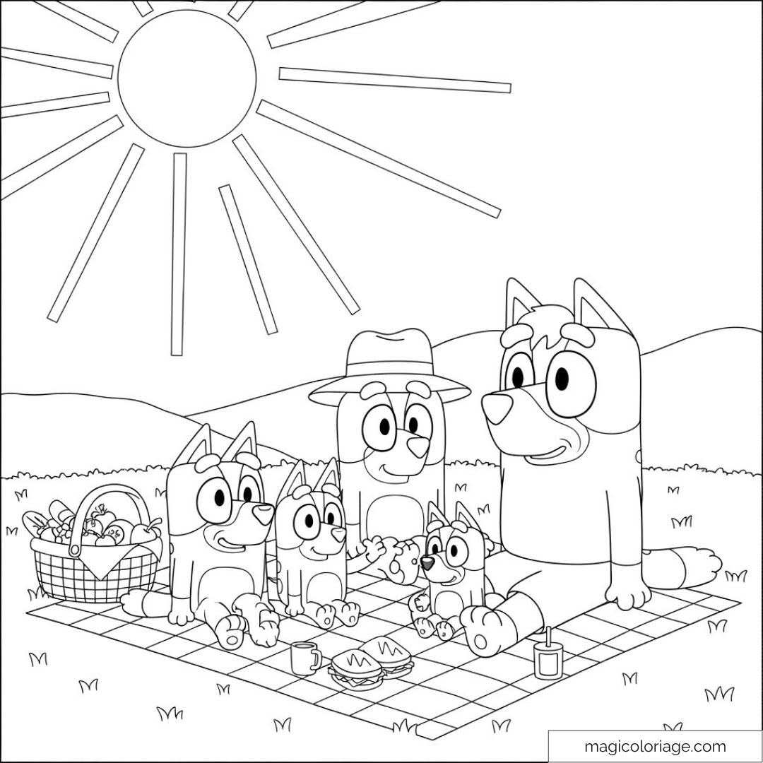 bluey family coloring pages bluey family coloring pages