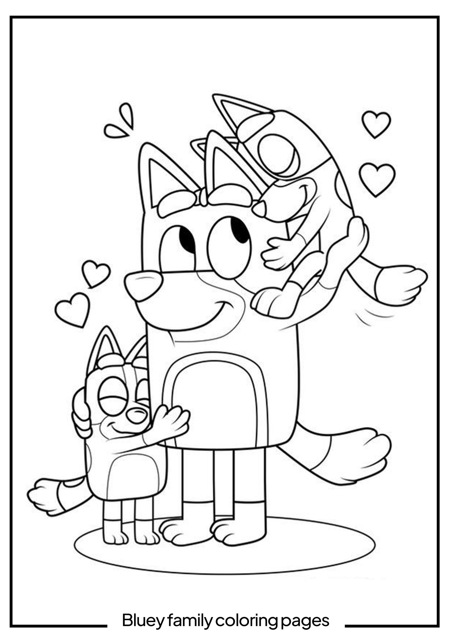 Bluey Family Coloring Pages 20 Free PDF Printables Bluey Family Coloring Pages 20 Free PDF Printables